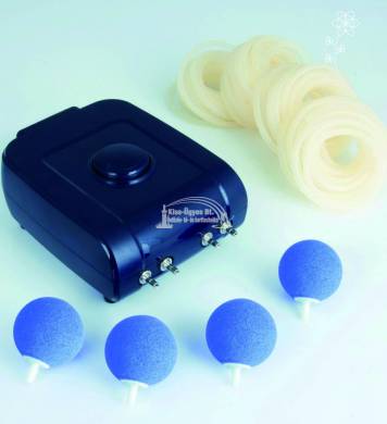 Ubbink Air 1000 kültéri tólevegőztető pumpa +4x5m tömlő+4habkő