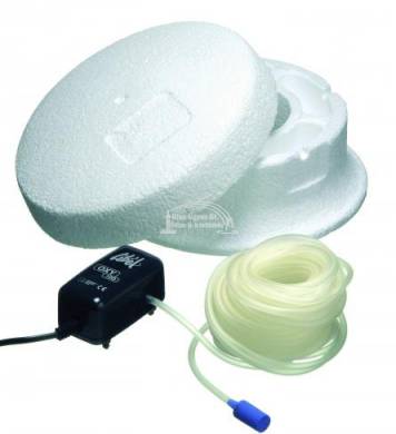 Ubbink Basic 25 Ice clearer + Oxi 100 Air pump, 25 cm átmérőjű polisztirolból, szellőzőrésekkel, - 15 fokig