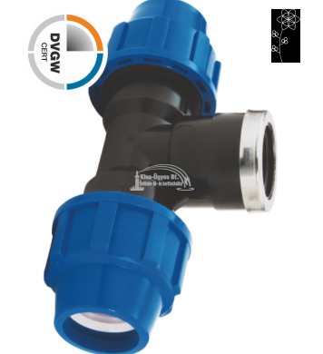 KPE T idom belső menettel 63x2x63